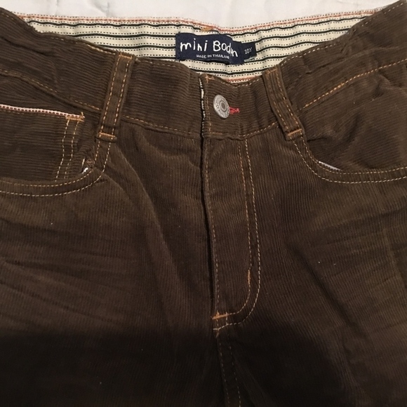 Mini Boden Brown Corduroys 10Y zipper and pockets - Picture 2 of 5